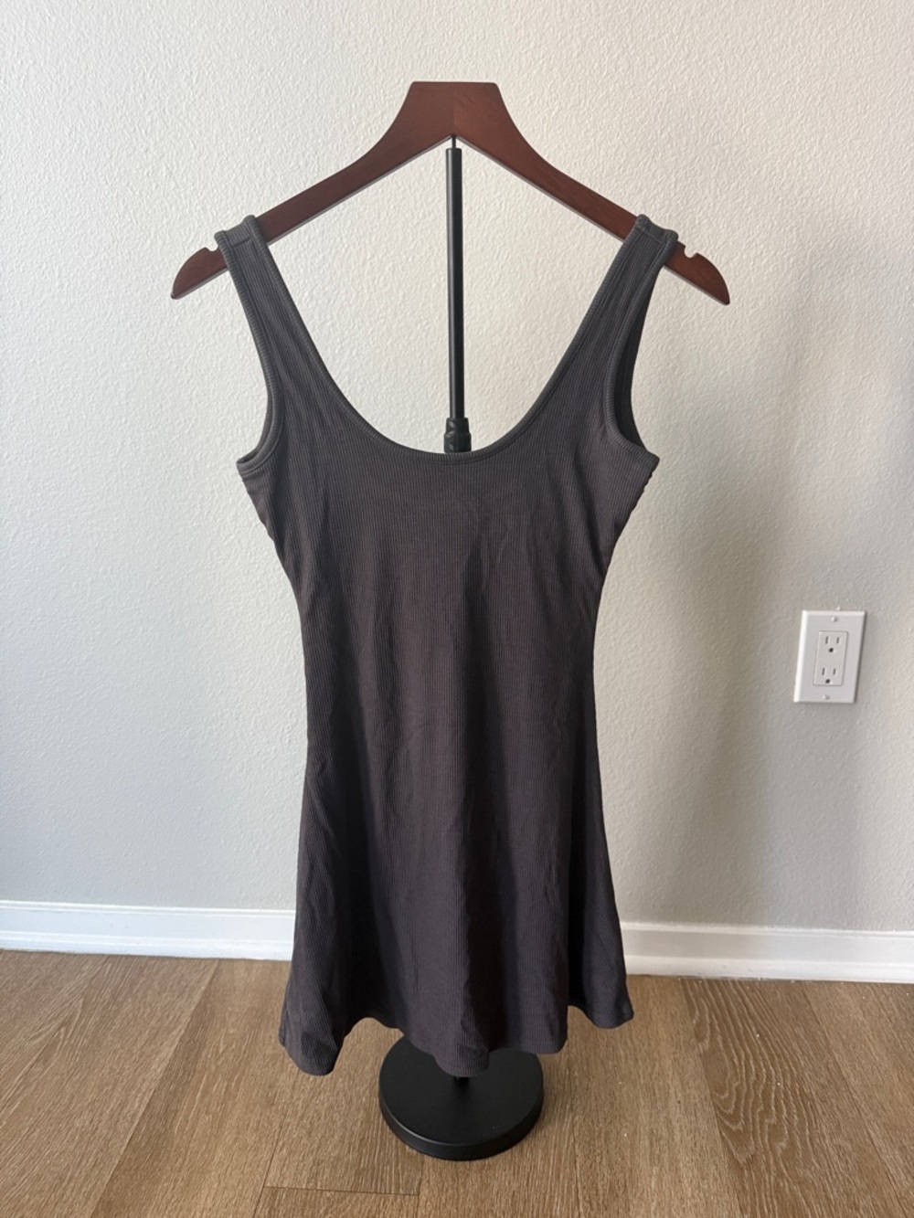 Nectar Clothing - Women’s Scoop Neck Tank Dress - Charcoal Gray SMALL